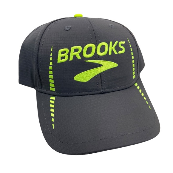Cap America BROOKS Gray and Lime Green Baseball Cap Adjustable Golf Hat - Picture 1 of 7